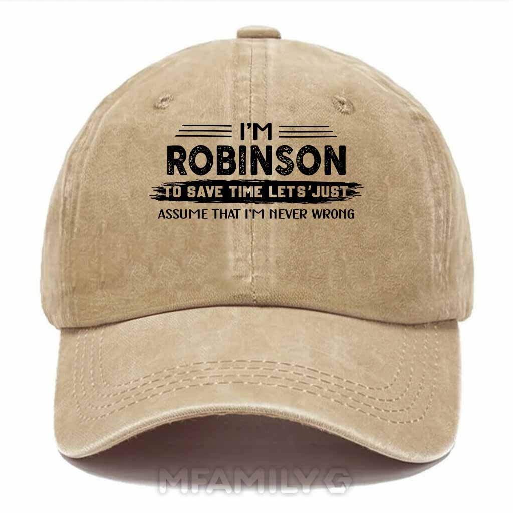 Robinson Never Wrong Washed Baseball Cap