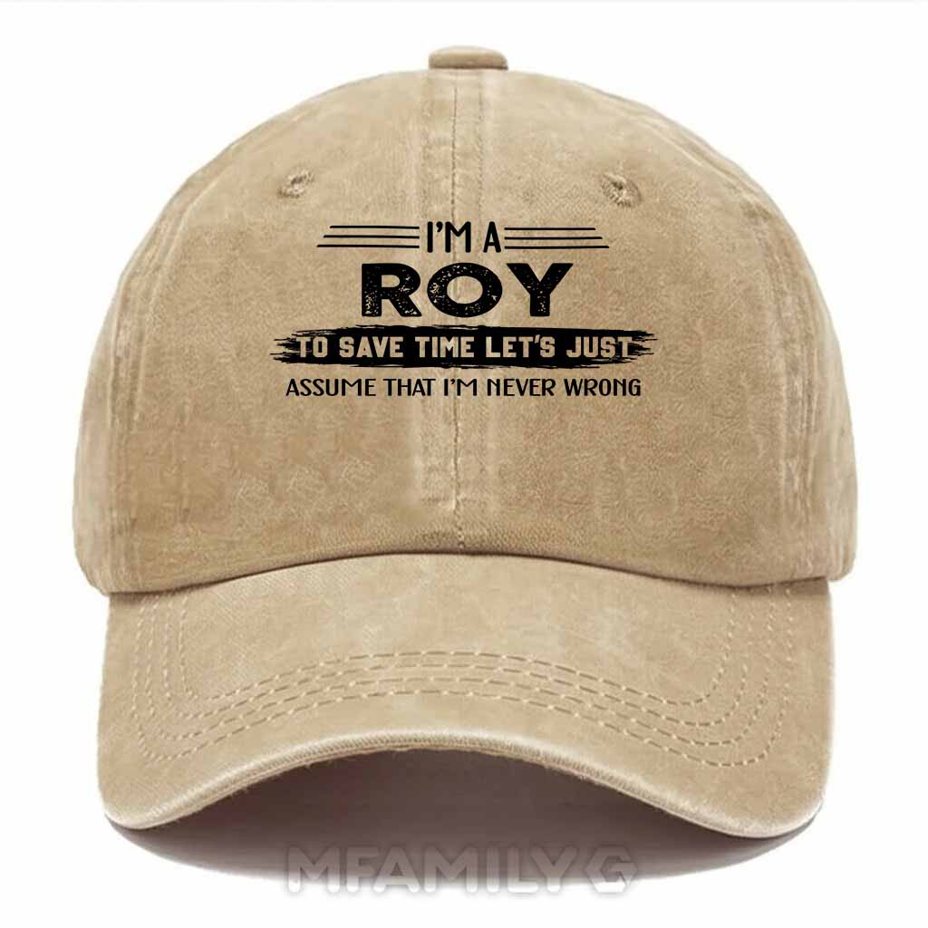 Roy Never Wrong Washed Baseball Cap