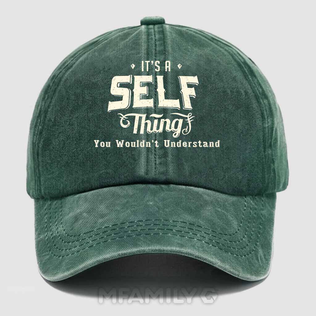 Self Thing Washed Baseball Cap