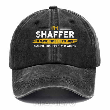 Shaffer Never Wrong Washed Baseball Cap
