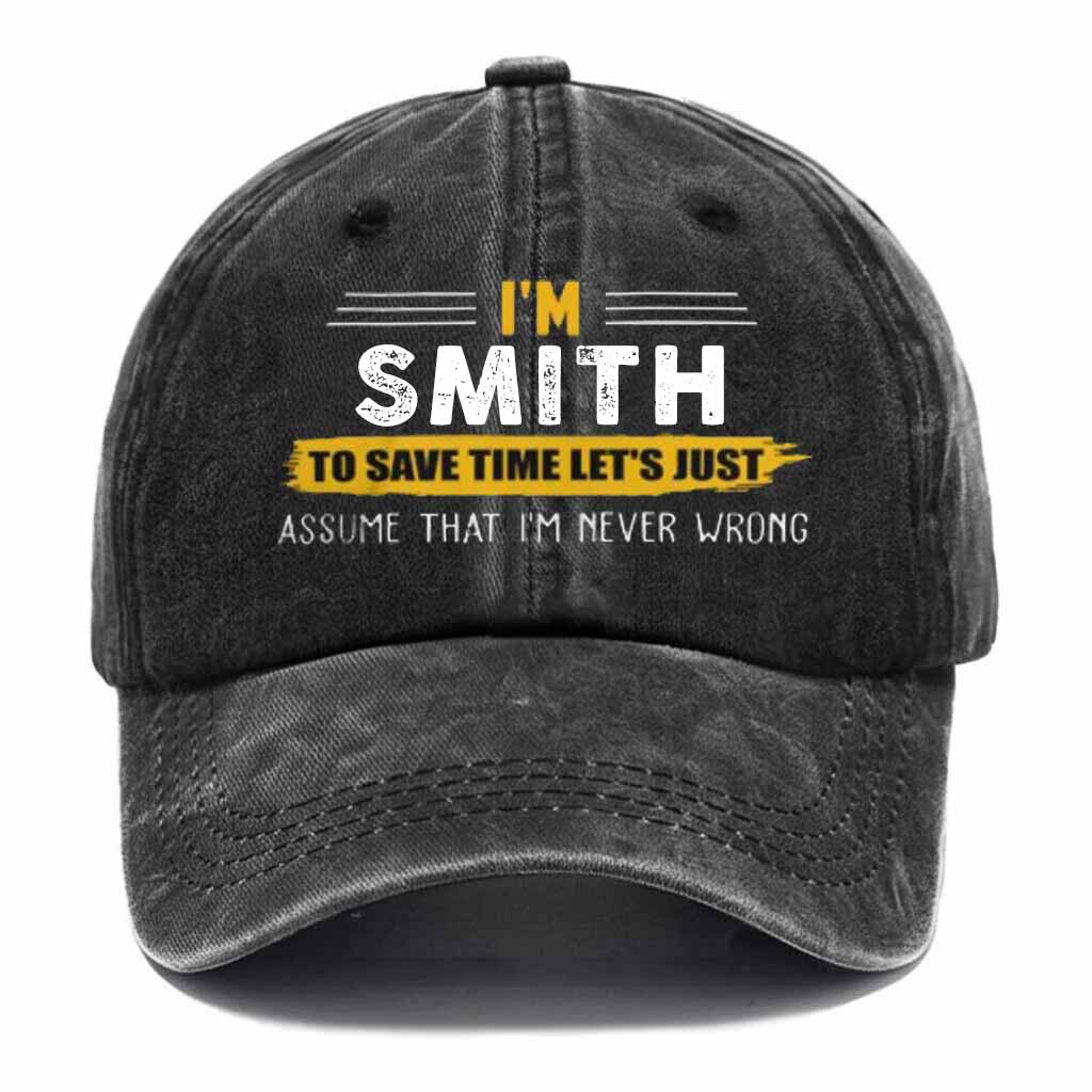 Smith Never Wrong Washed Baseball Cap