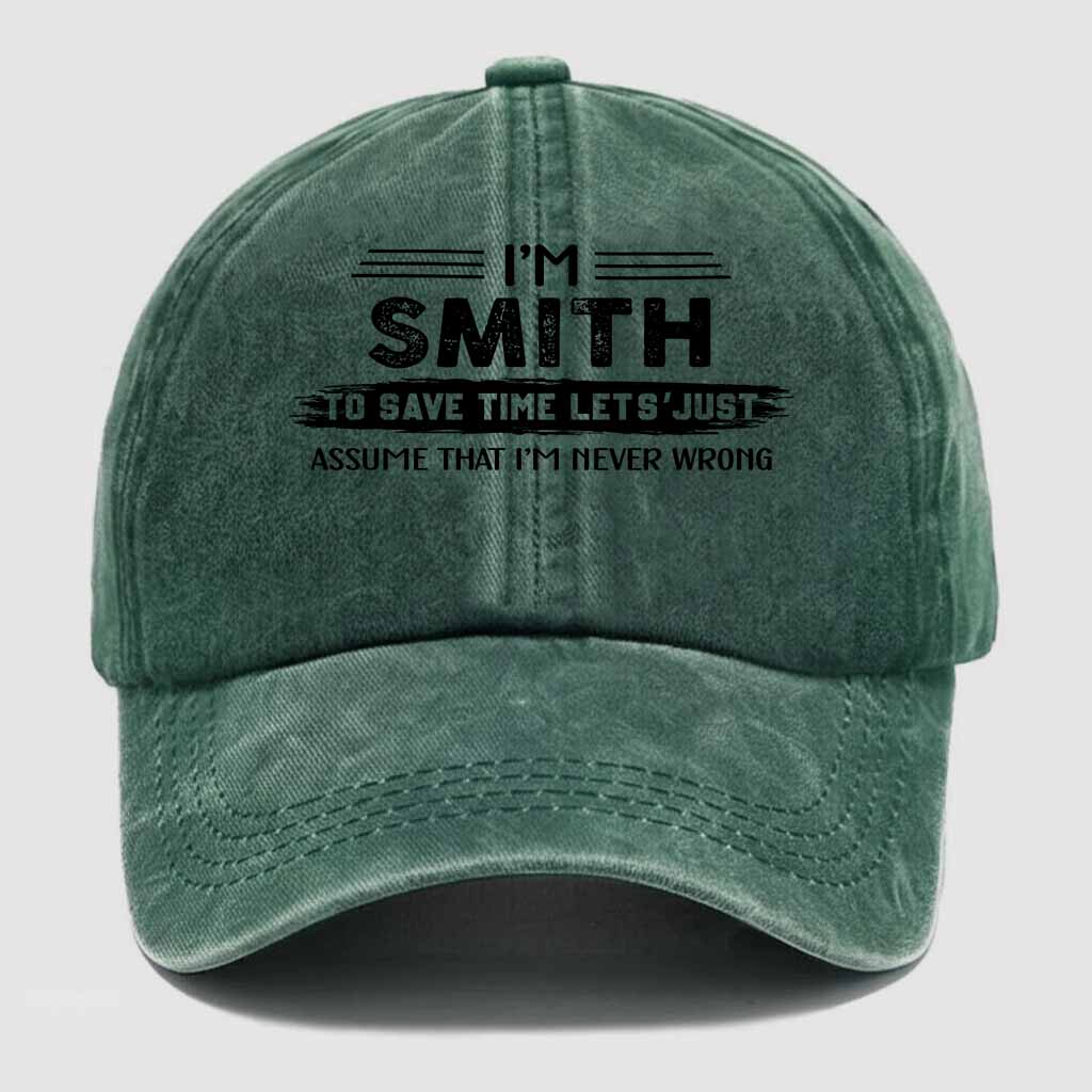 Smith Never Wrong Washed Baseball Cap
