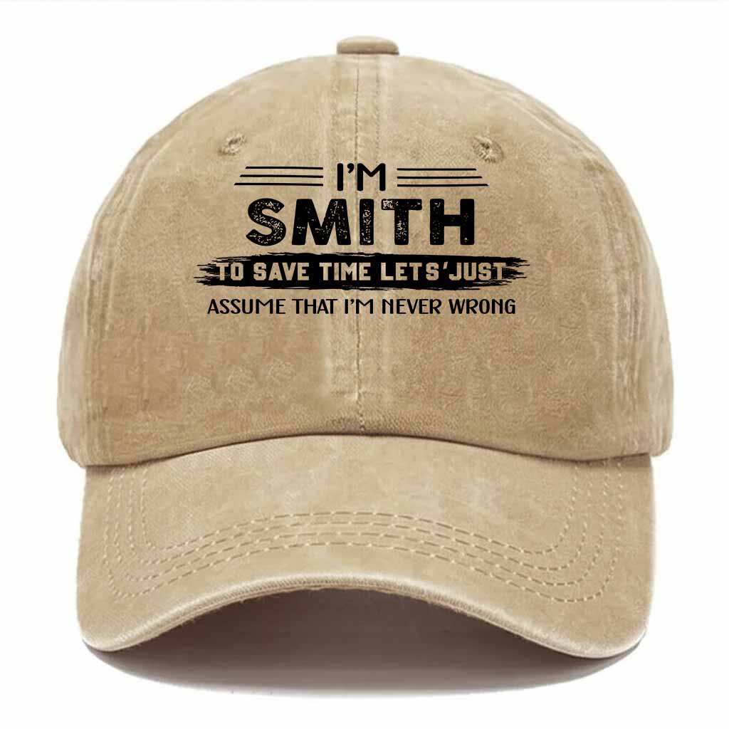 Smith Never Wrong Washed Baseball Cap