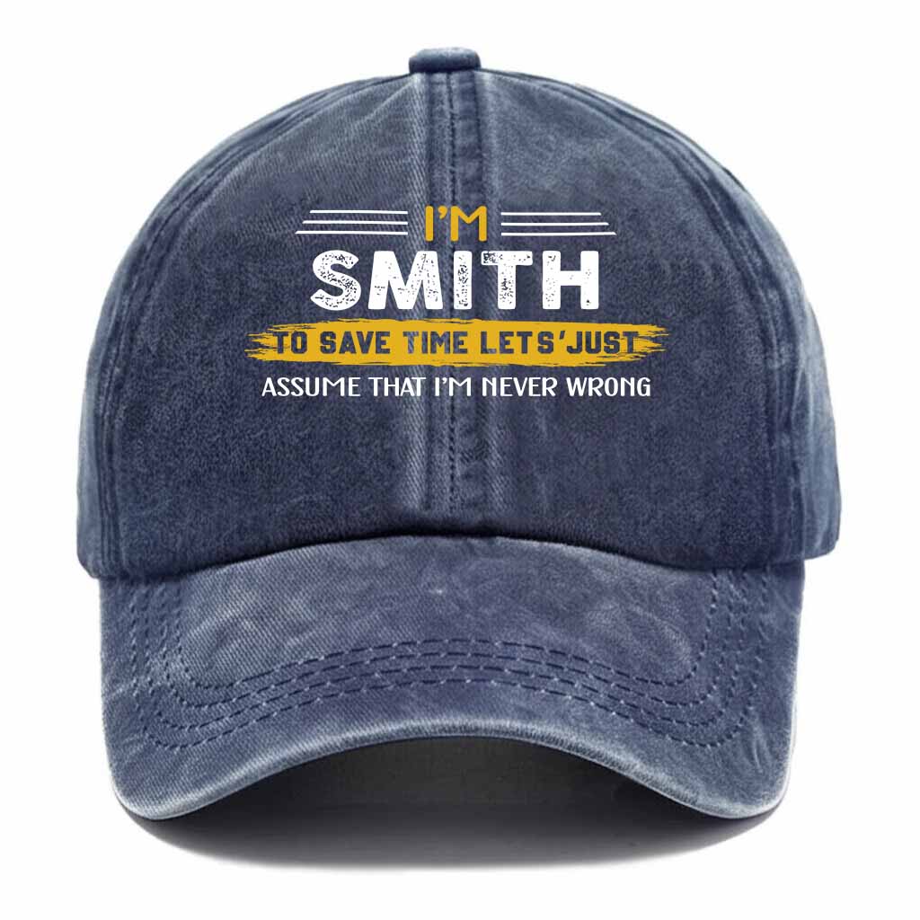 Smith Never Wrong Washed Baseball Cap