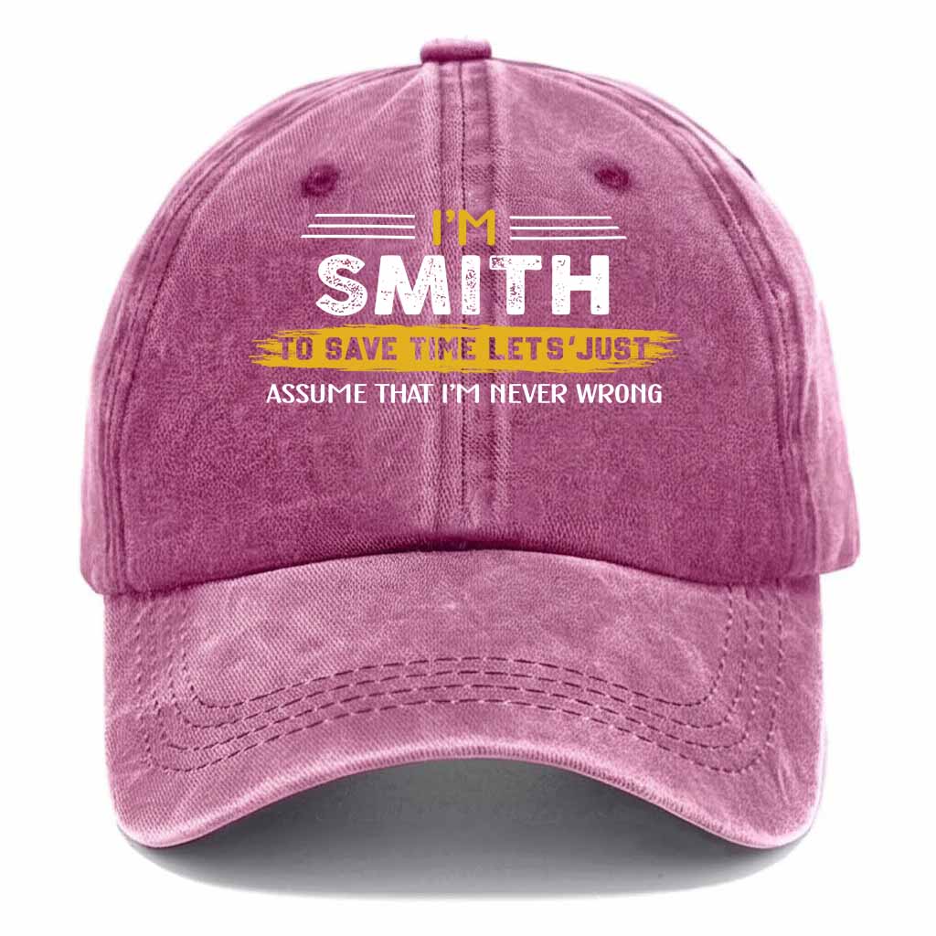 Smith Never Wrong Washed Baseball Cap