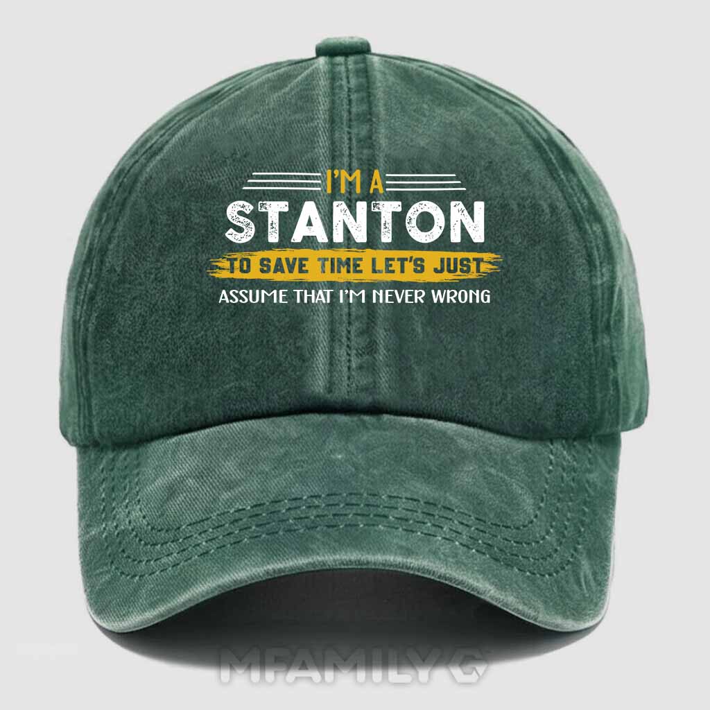 Stanton Never Wrong Washed Baseball Cap