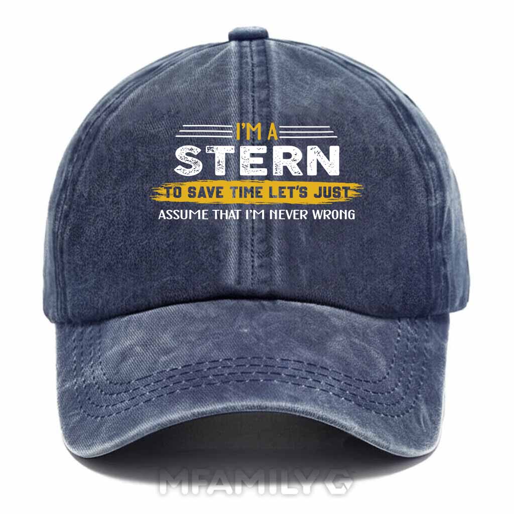 Stern Never Wrong Washed Baseball Cap