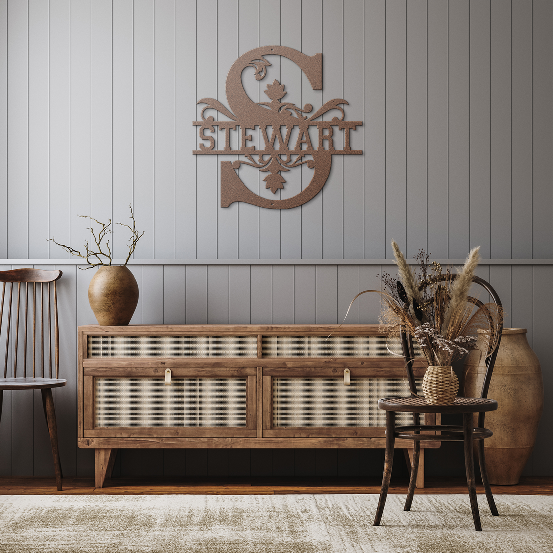 Stewart_Family_Monogram_Metal_Sign_Copper_Rustic_Kitchen_Mockup.png