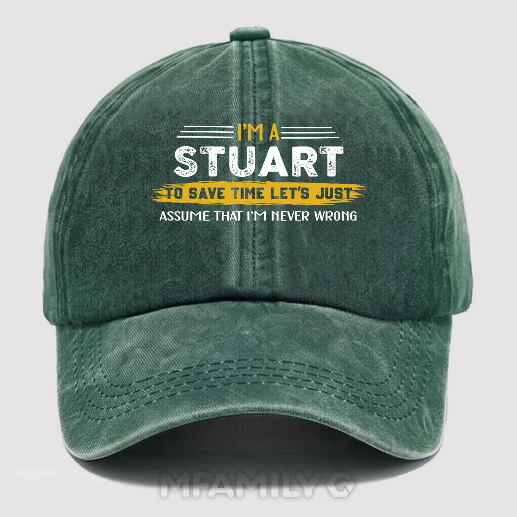Stuart Never Wrong Washed Baseball Cap