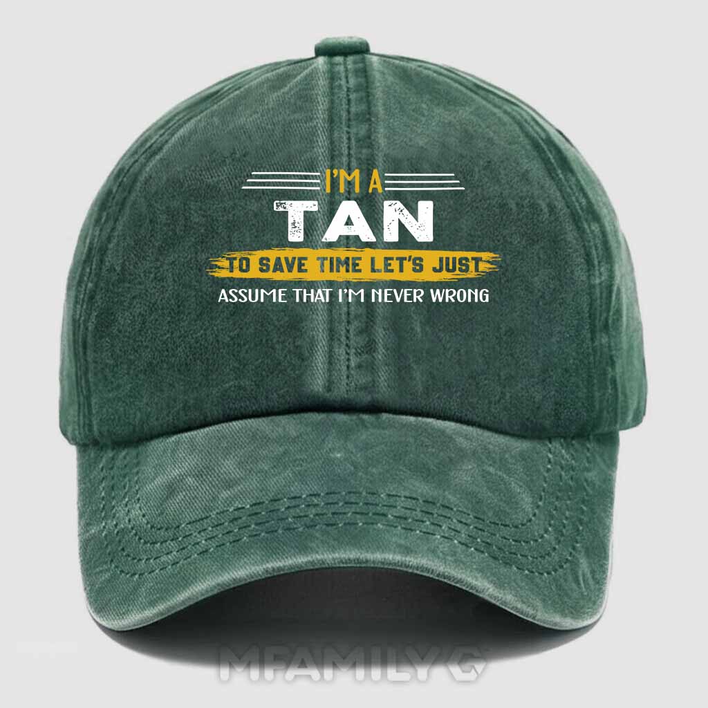 Tan Never Wrong Washed Baseball Cap