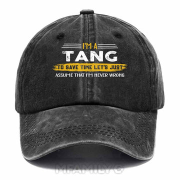 Tang Never Wrong Washed Baseball Cap