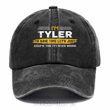 Tyler Never Wrong Washed Baseball Cap