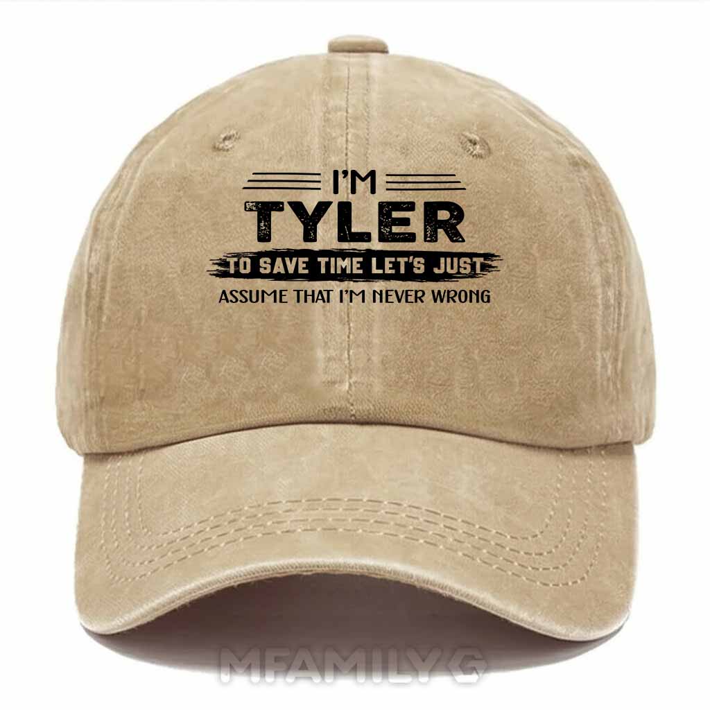 Tyler Never Wrong Washed Baseball Cap