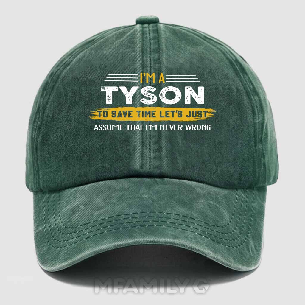 Tyson Never Wrong Washed Baseball Cap
