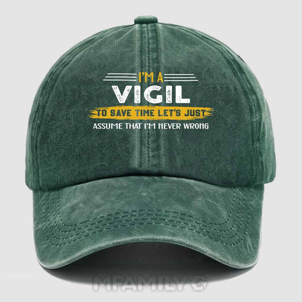 Vigil Never Wrong Washed Baseball Cap