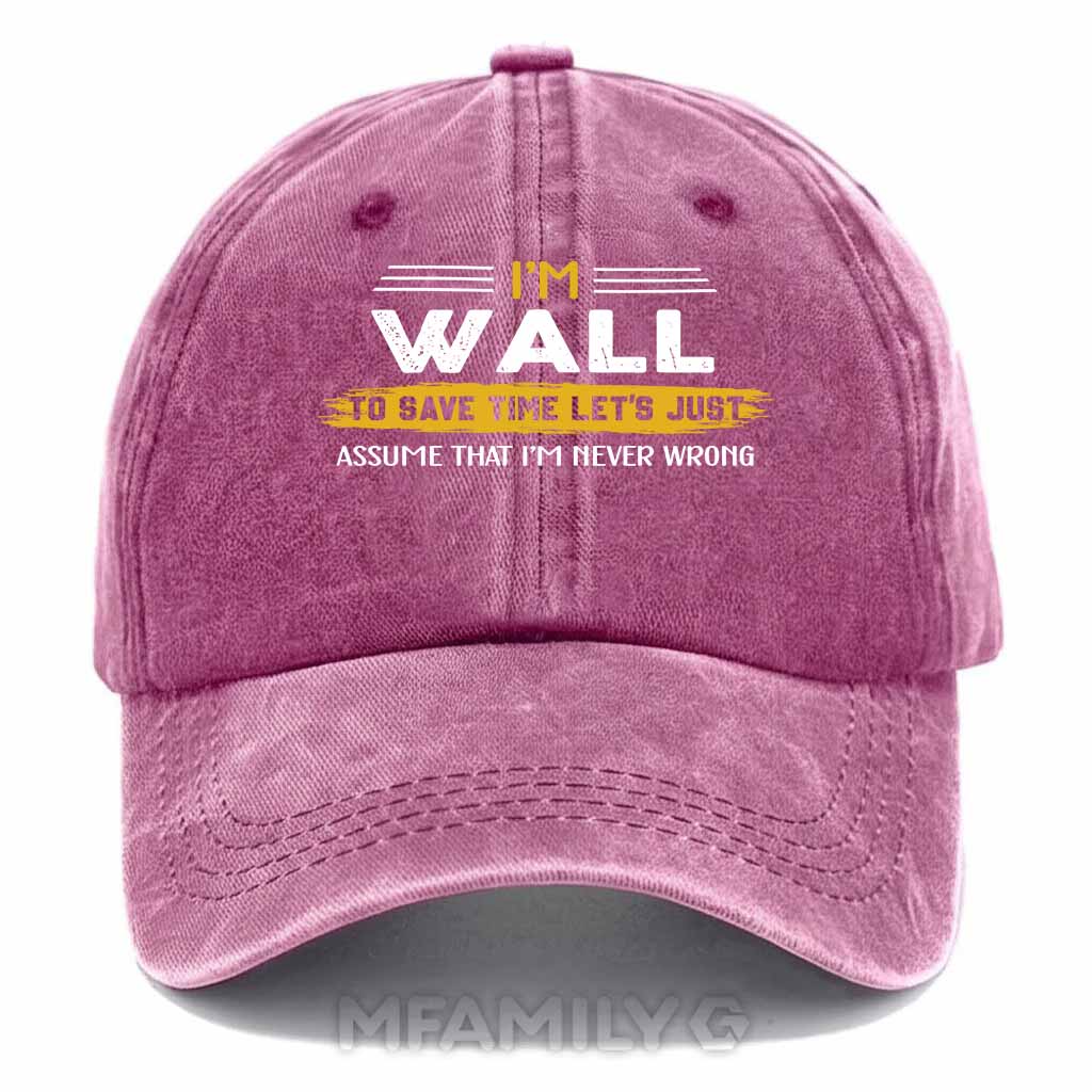 Wall Never Wrong Washed Baseball Cap