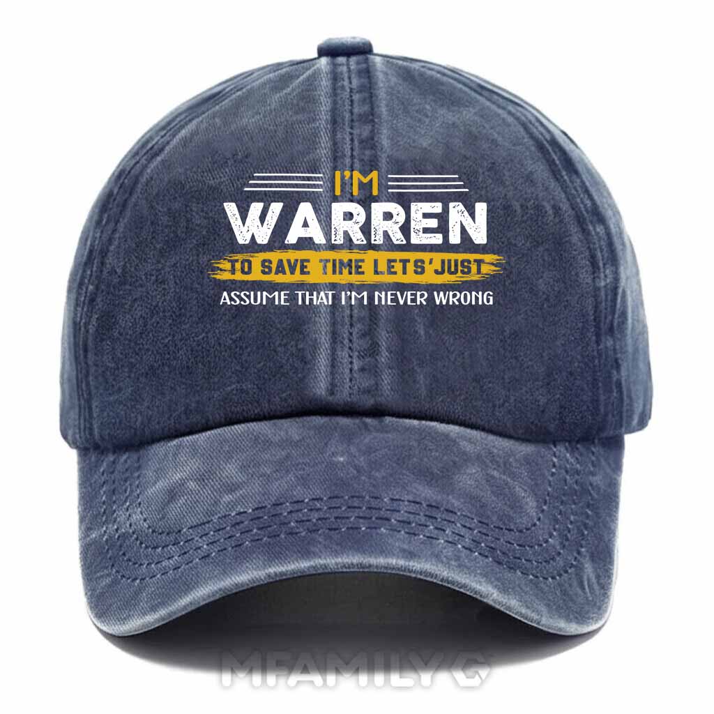 Warren Never Wrong Washed Baseball Cap