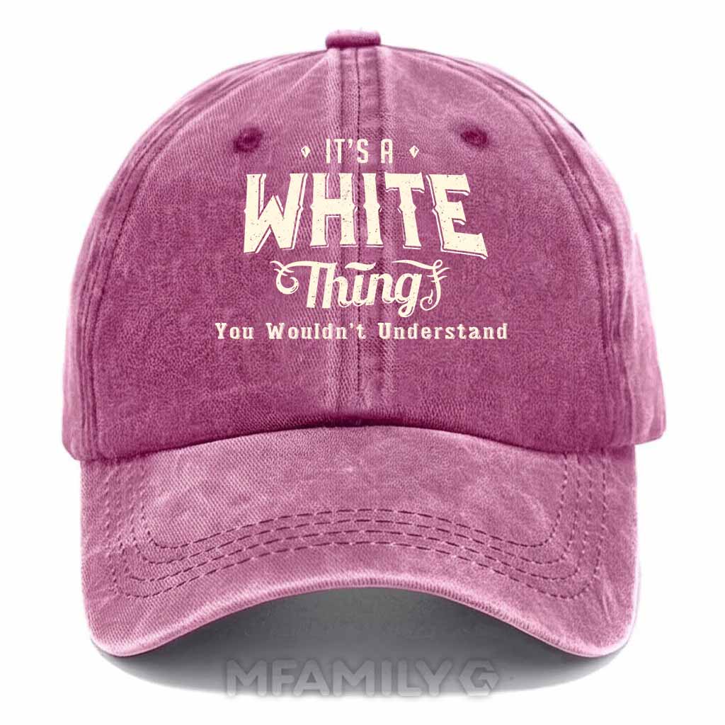 White Thing Washed Baseball Cap