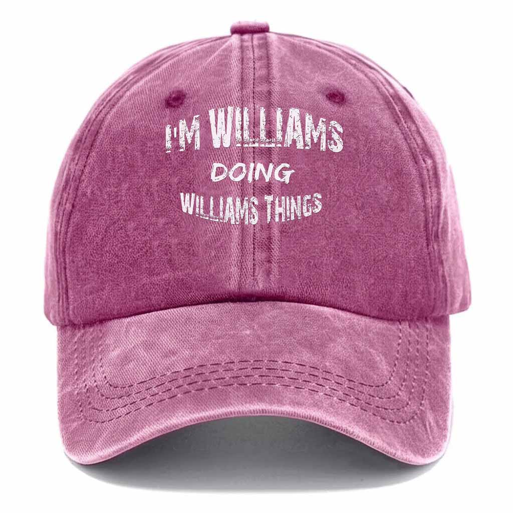 Williams Doing Williams Things Washed Baseball Cap