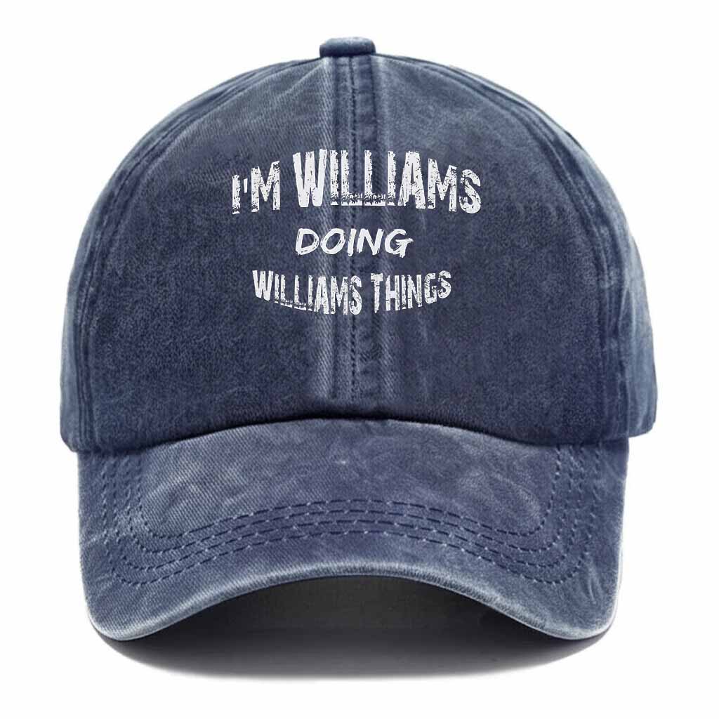 Williams Doing Williams Things Washed Baseball Cap