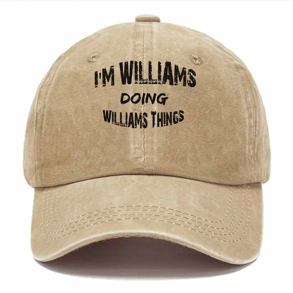 Williams Doing Williams Things Washed Baseball Cap