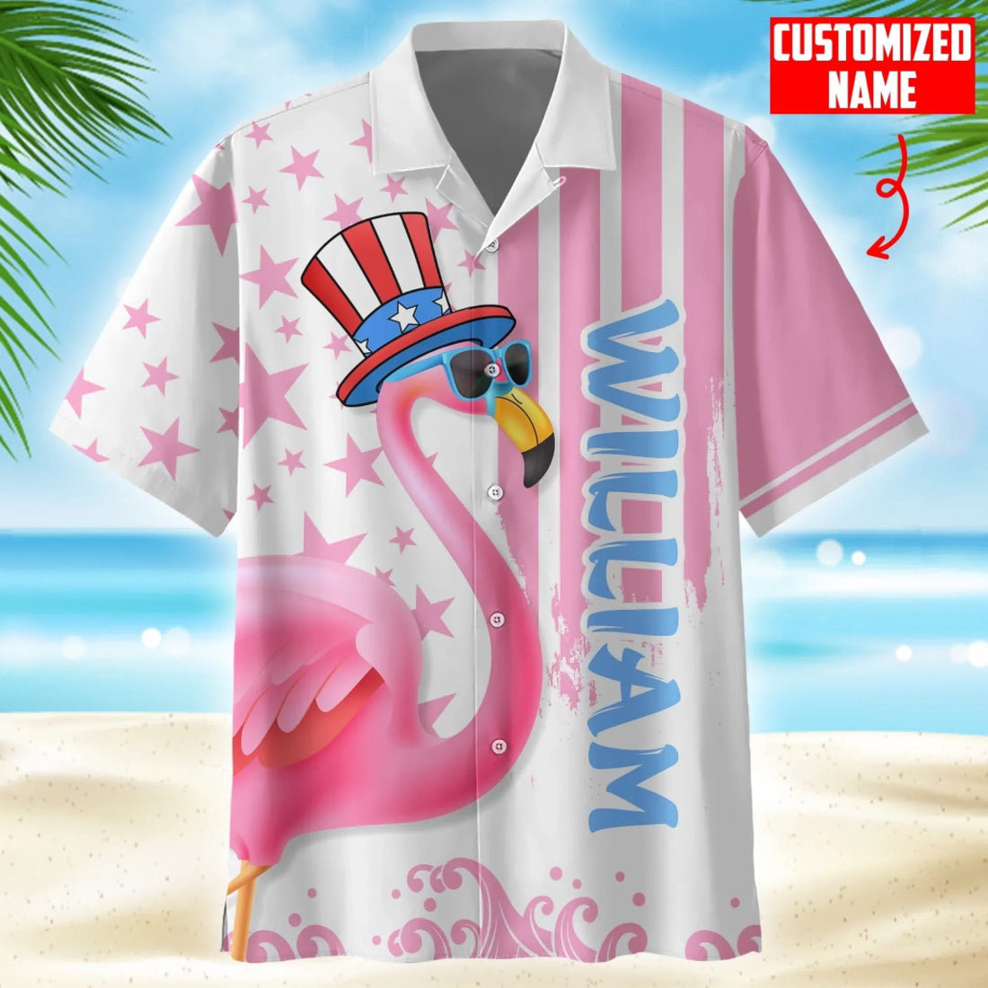 Williams Flamingos Freedom For The 4th July Hawaiian Shirt