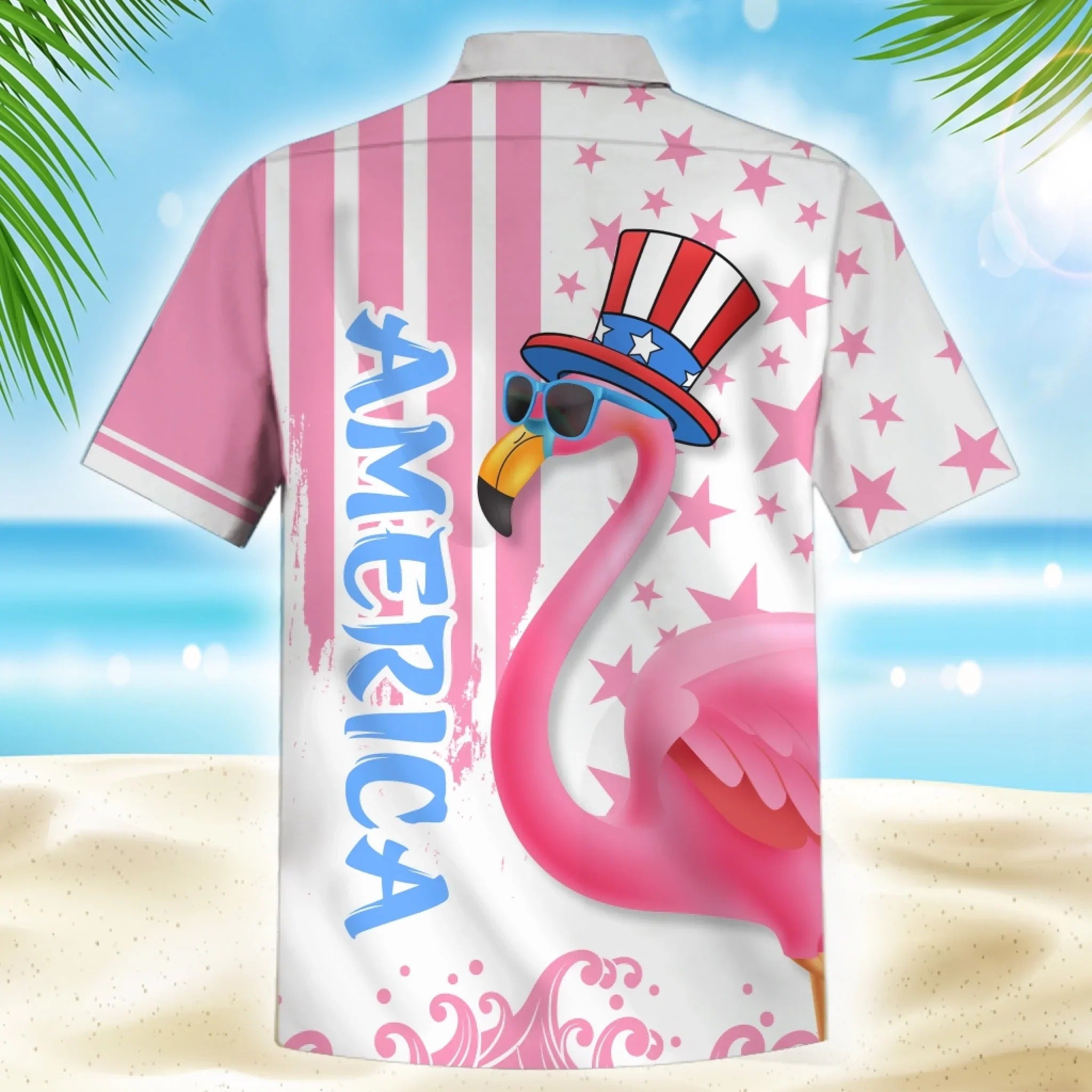 Williams Flamingos Freedom For The 4th July Hawaiian Shirt
