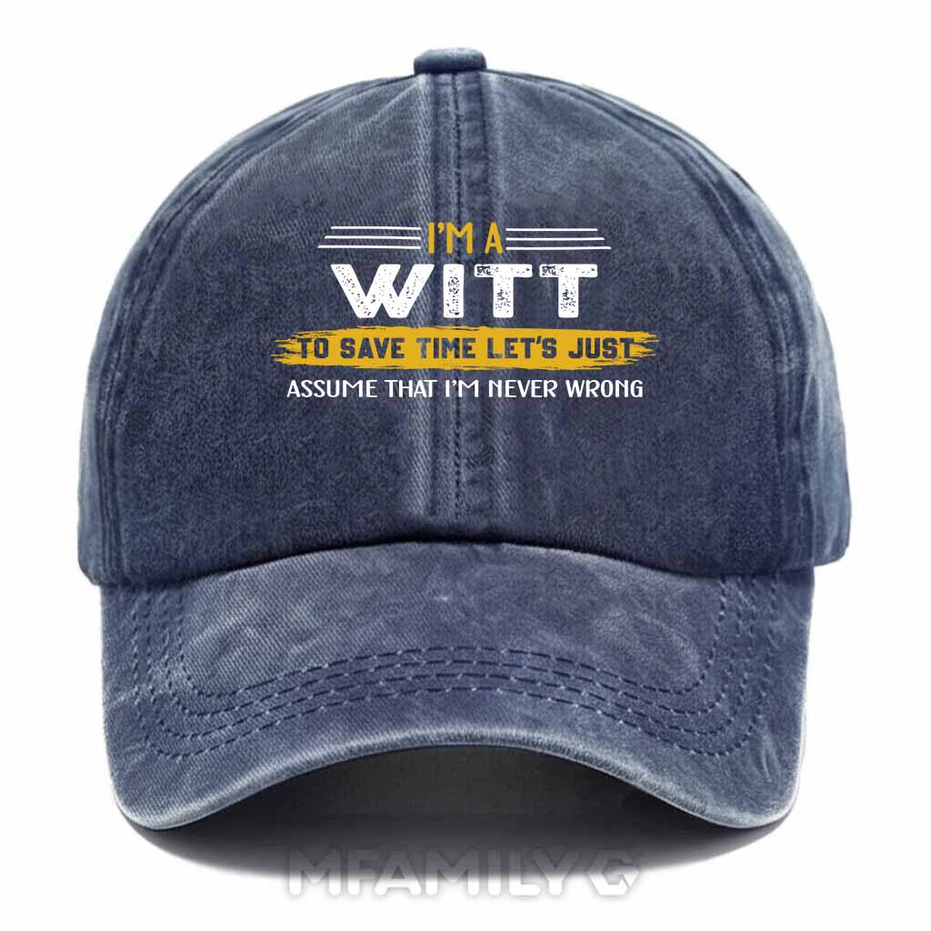 Witt Never Wrong Washed Baseball Cap