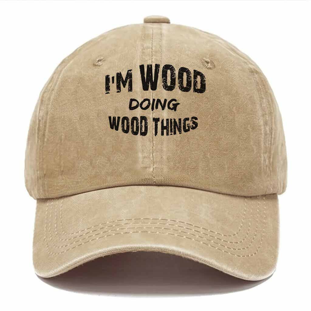 Wood Doing Wood Things Washed Baseball Cap