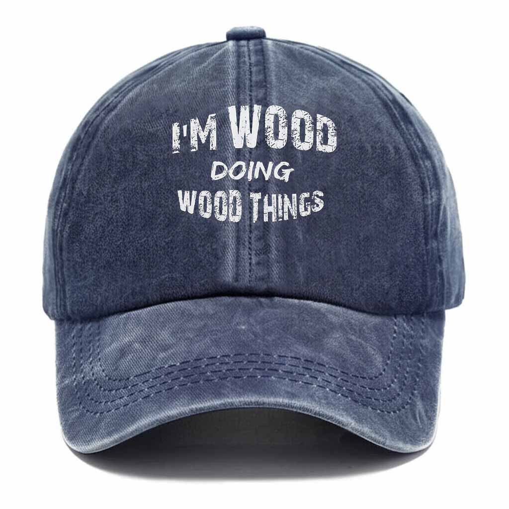 Wood Doing Wood Things Washed Baseball Cap