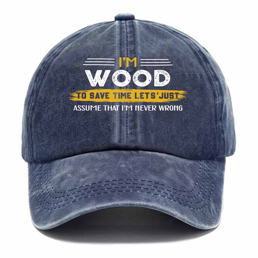 Wood Never Wrong Washed Baseball Cap