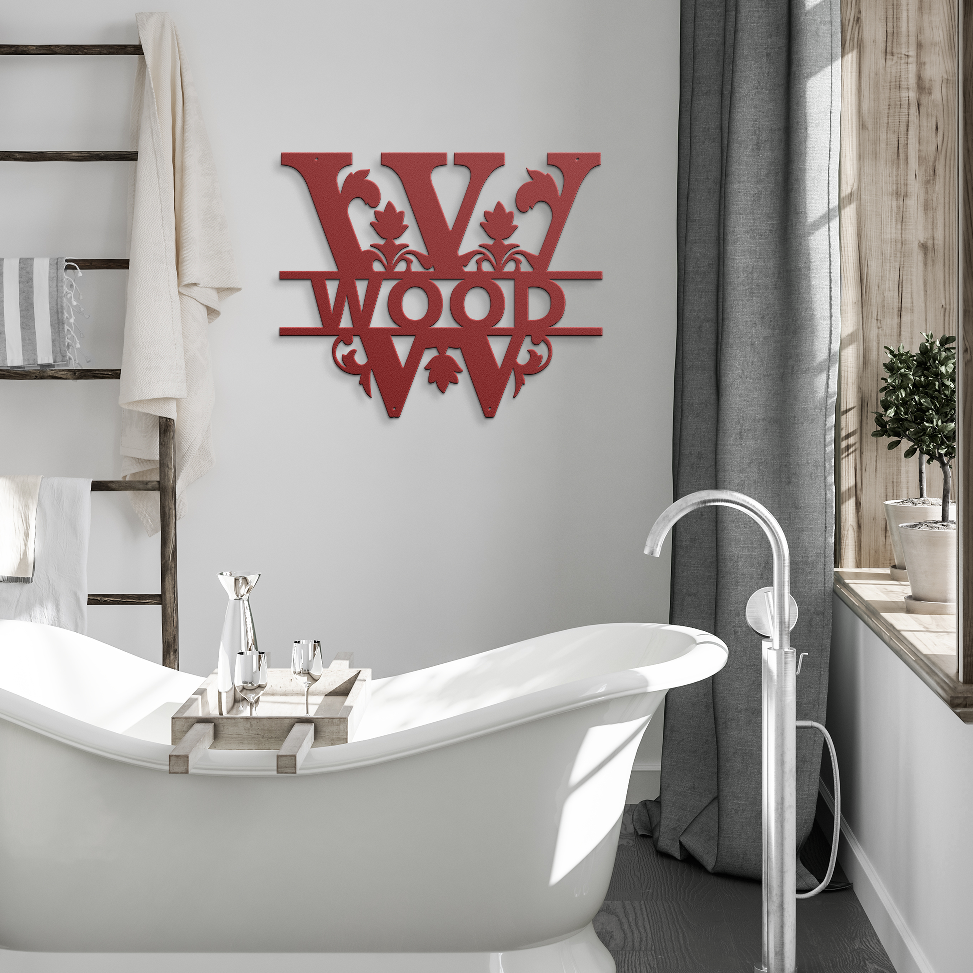 Wood_Family_Monogram_Metal_Sign_Red_Modern_Bathroom_Mockup.png