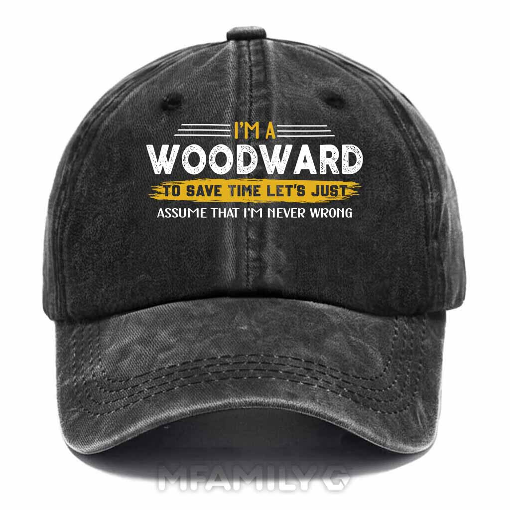 Woodward Never Wrong Washed Baseball Cap