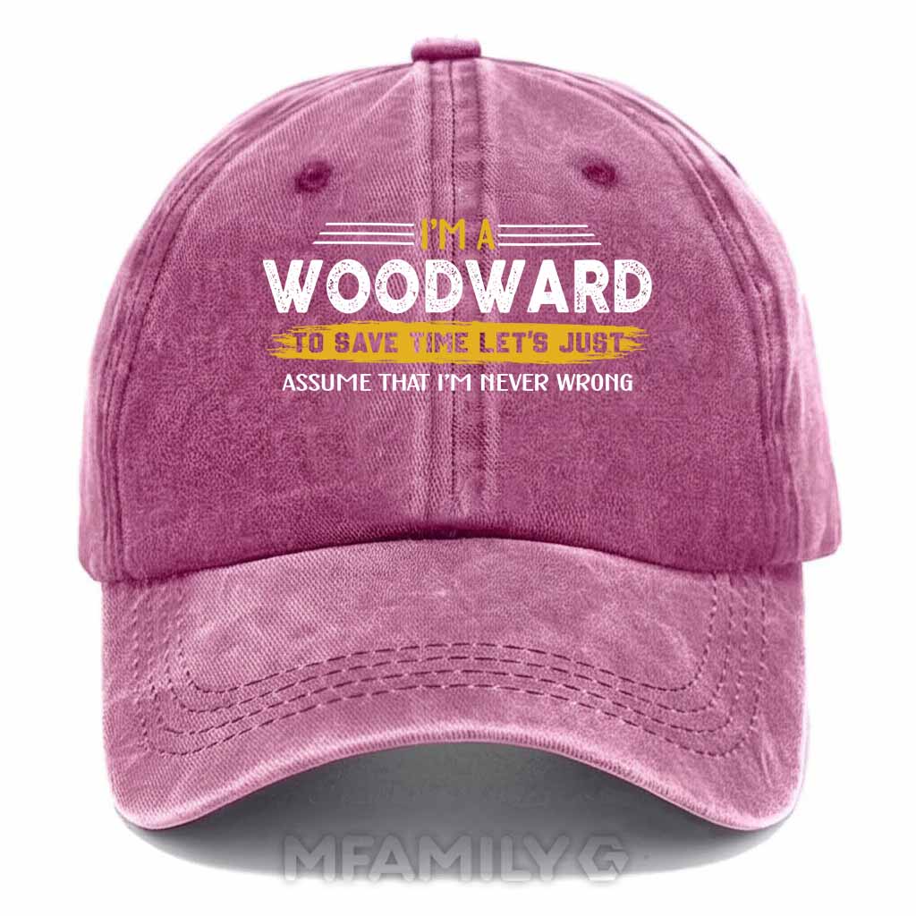 Woodward Never Wrong Washed Baseball Cap