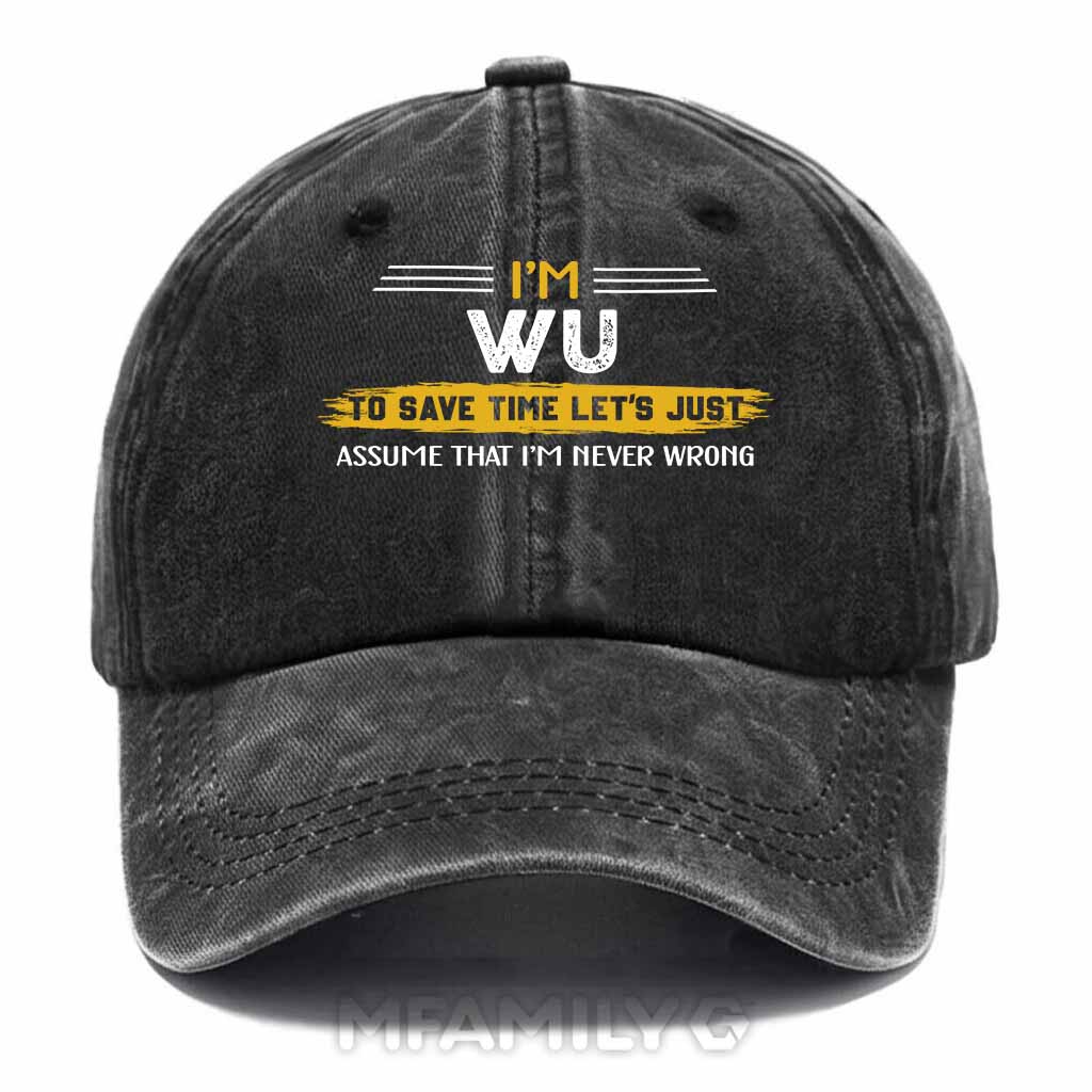 Wu Never Wrong Washed Baseball Cap
