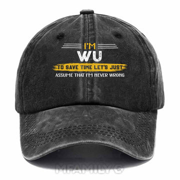 Wu Never Wrong Washed Baseball Cap