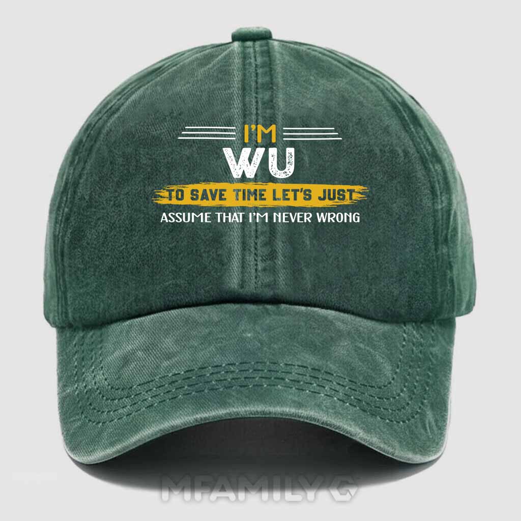 Wu Never Wrong Washed Baseball Cap