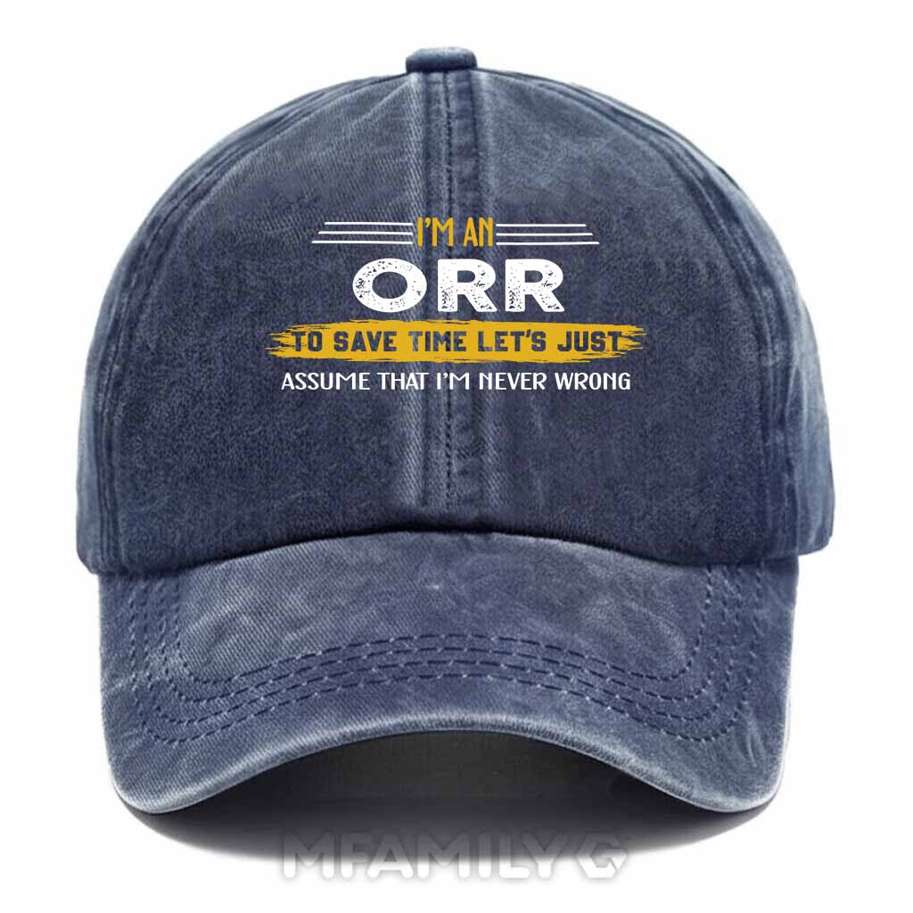 Orr Never Wrong Washed Baseball Cap