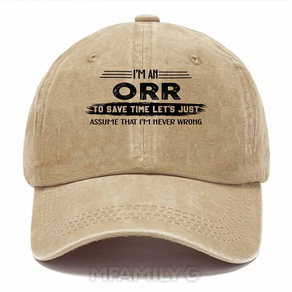 Orr Never Wrong Washed Baseball Cap